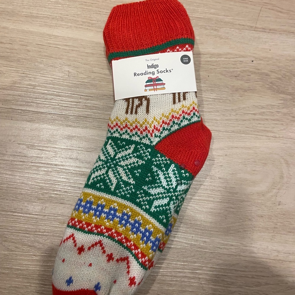Holiday Fair Isle Crew Socks - Red & Green